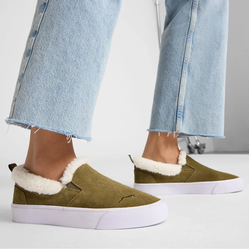 🐈‍⬛ Puma Women's Bari Comfort Sherpa Slip-Ons Size 7.5 New in box w/out lid